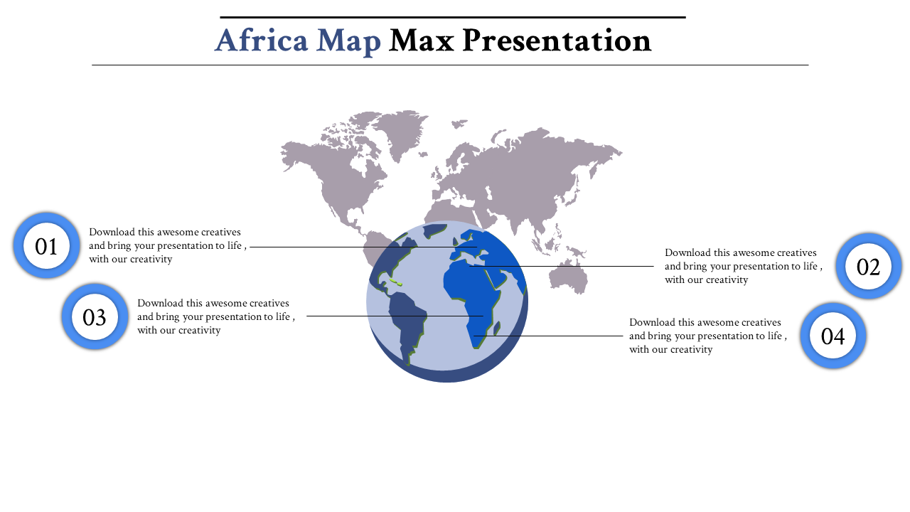 map presentation powerpoint-africa-maps-4-blue-style 1